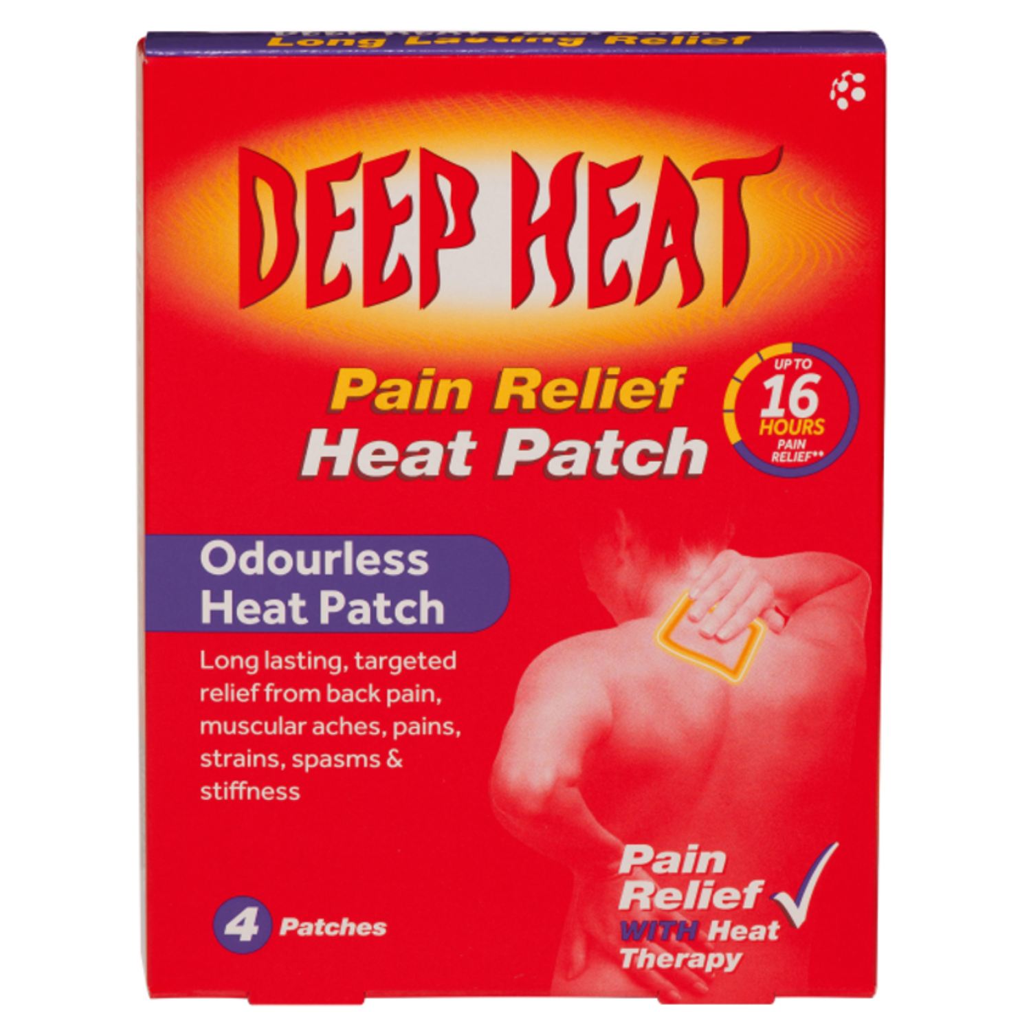 Deep Heat Patch For Targeted Back, Neck & Shoulder Pain Relief 4's