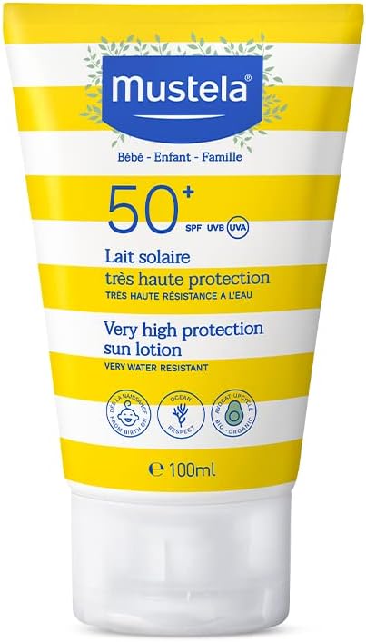 Mustela Very High Protection Sun Lotion SPF50+ 100ml for Babies, Children & Sensitive Skin
