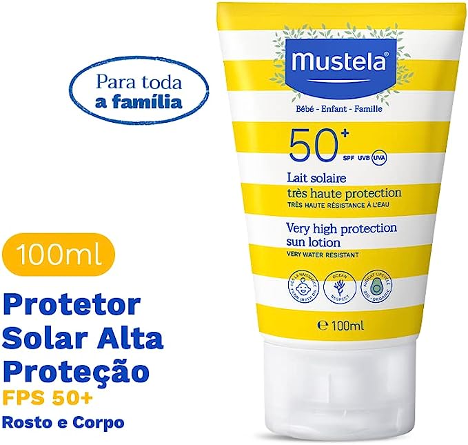 Mustela Very High Protection Sun Lotion SPF50+ 100ml for Babies, Children & Sensitive Skin