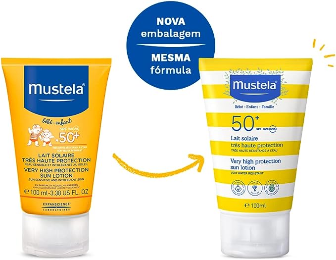 Mustela Very High Protection Sun Lotion SPF50+ 100ml for Babies, Children & Sensitive Skin