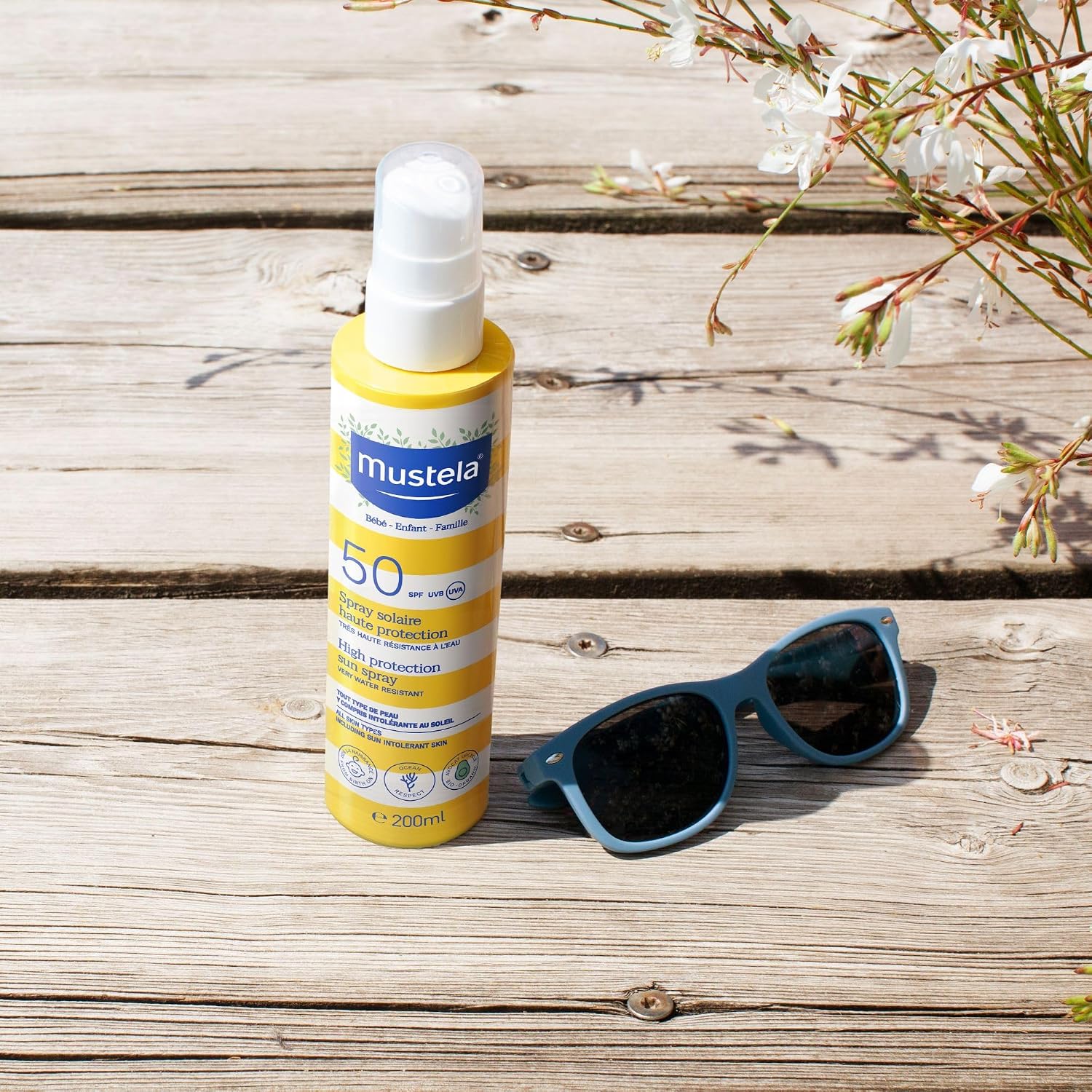 Mustela Very High Protection Sun Spray Spf50+ 200ml For Babies, Children & Sensitive Skin