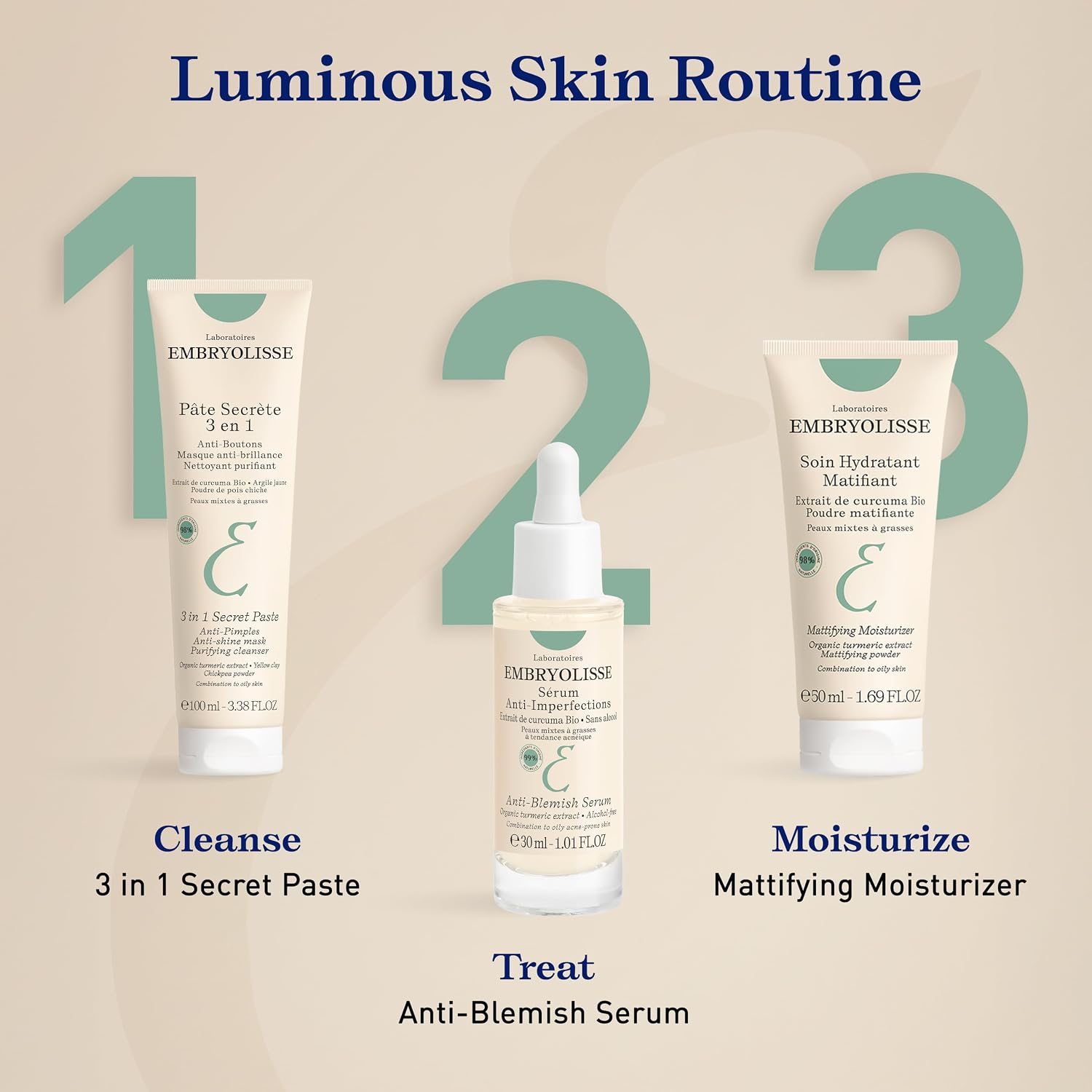 Embryolisse Mattifying Moisturizer 50ml For Combination To Oily Skin With Shine Control & Hydration