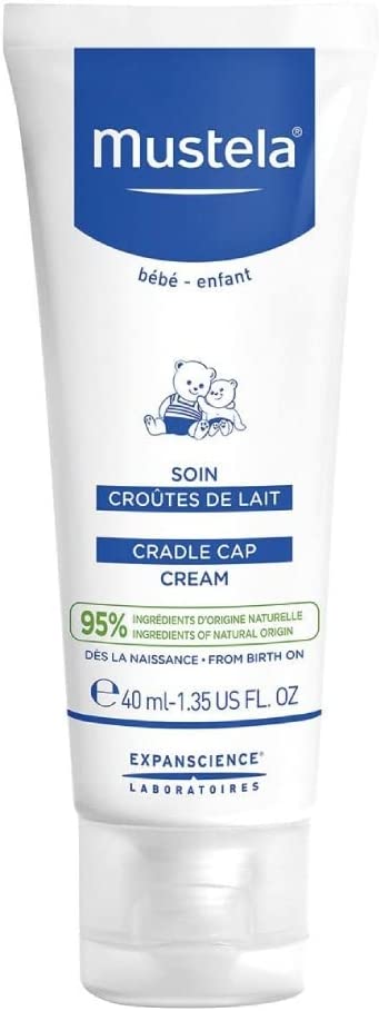 Mustela Cradle Cap Cream 40ml For Babies With Avocado Polyphenols, Scalp Flake Removal & Cradle Cap Care