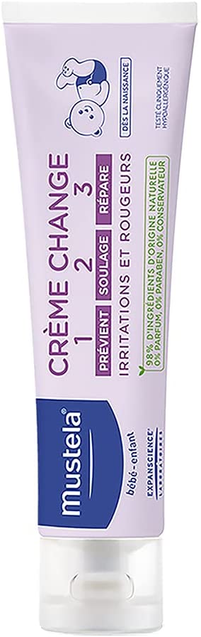 Mustela Vitamin Barrier Cream 1-2-3 50ml With Zinc Oxide For Baby Diaper Rash Prevention, Soothing & Skin Barrier Protection