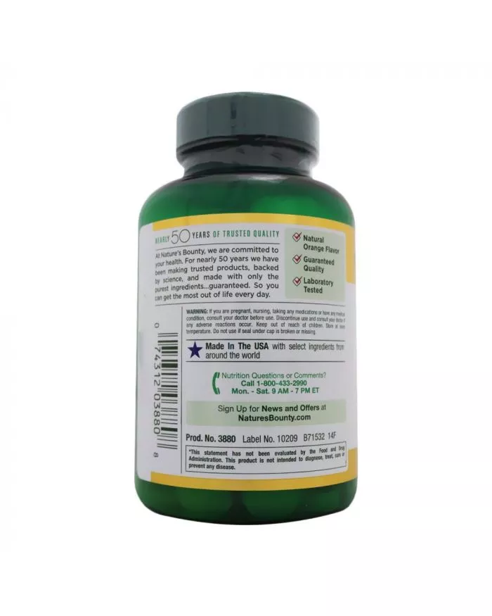 Nature`S Bounty C 500 Mg With Rose Hips Chewable Tablets 90`S