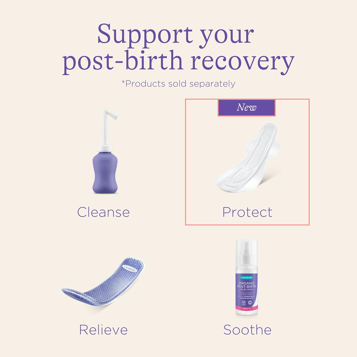 Lansinoh Maternity Pads 0-2 Weeks For Postpartum Absorbency & Comfort 10 Pcs