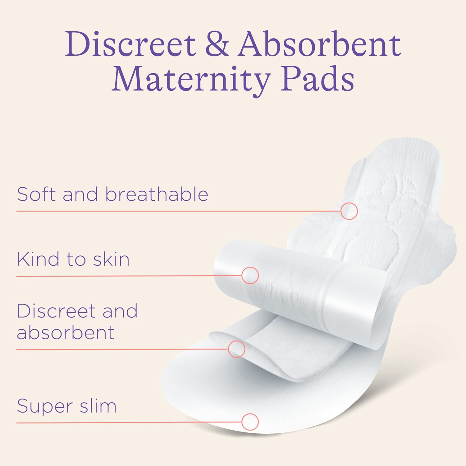 Lansinoh Maternity Pads 2+ Weeks For Postpartum Absorbency & Comfort 12 Pcs