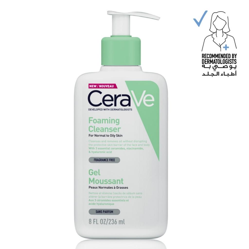 Cerave Foaming Facial Cleanser For Normal To Oily Skin 236ml
