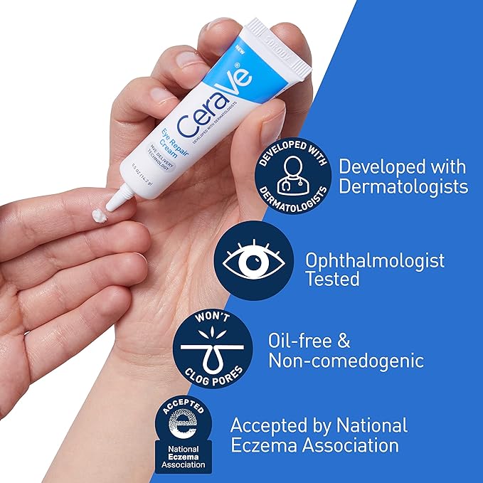 Cerave Eye Repair Cream With Hyaluronic Acid For Dark Circles & Puffiness 14ML