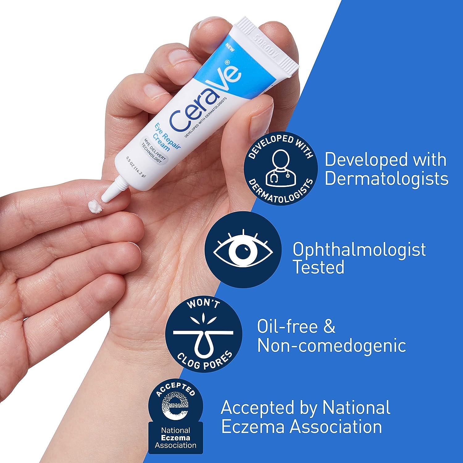 Cerave Eye Repair Cream With Hyaluronic Acid For Dark Circles & Puffiness 14ML