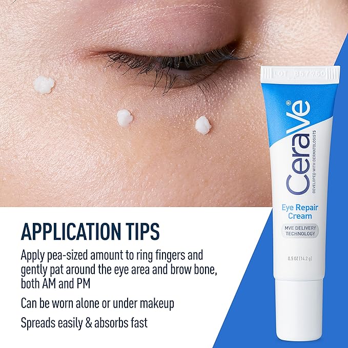 Cerave Eye Repair Cream With Hyaluronic Acid For Dark Circles & Puffiness 14ML