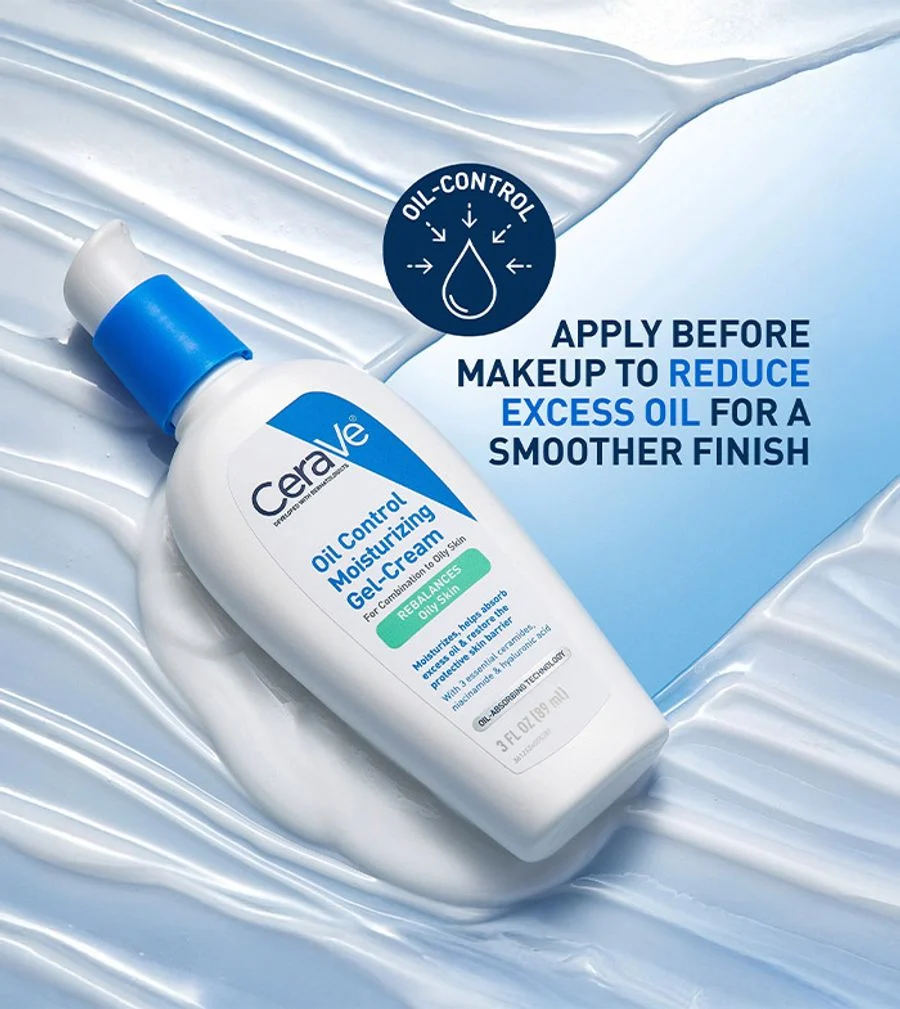 Cerave Oil Control Moisturizing Gel-cream 89ml For Oily & Acne-prone Skin With Oil Control & 24-hour Hydration