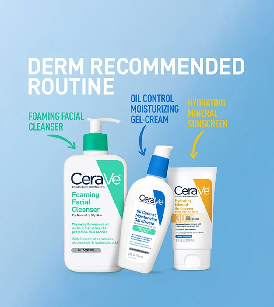 Cerave Oil Control Moisturizing Gel-cream 89ml For Oily & Acne-prone Skin With Oil Control & 24-hour Hydration