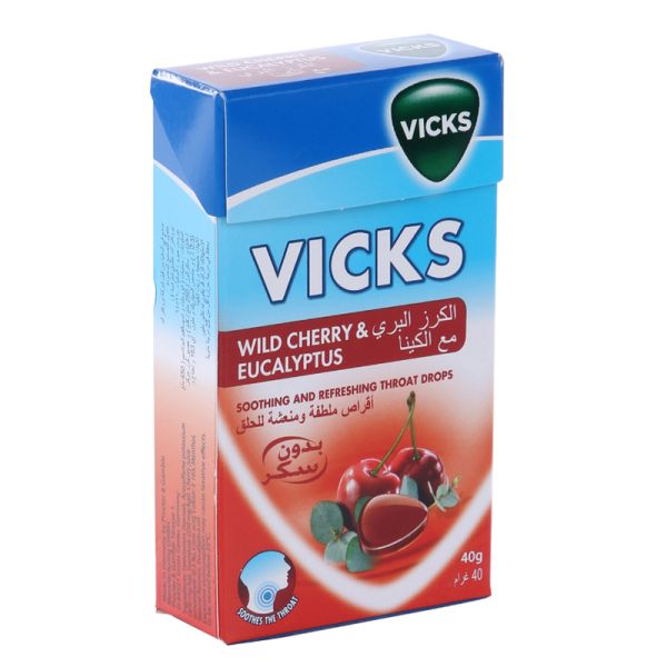 Vicks Cherry Flavored Cough Suppressant Tablets, 20 Count