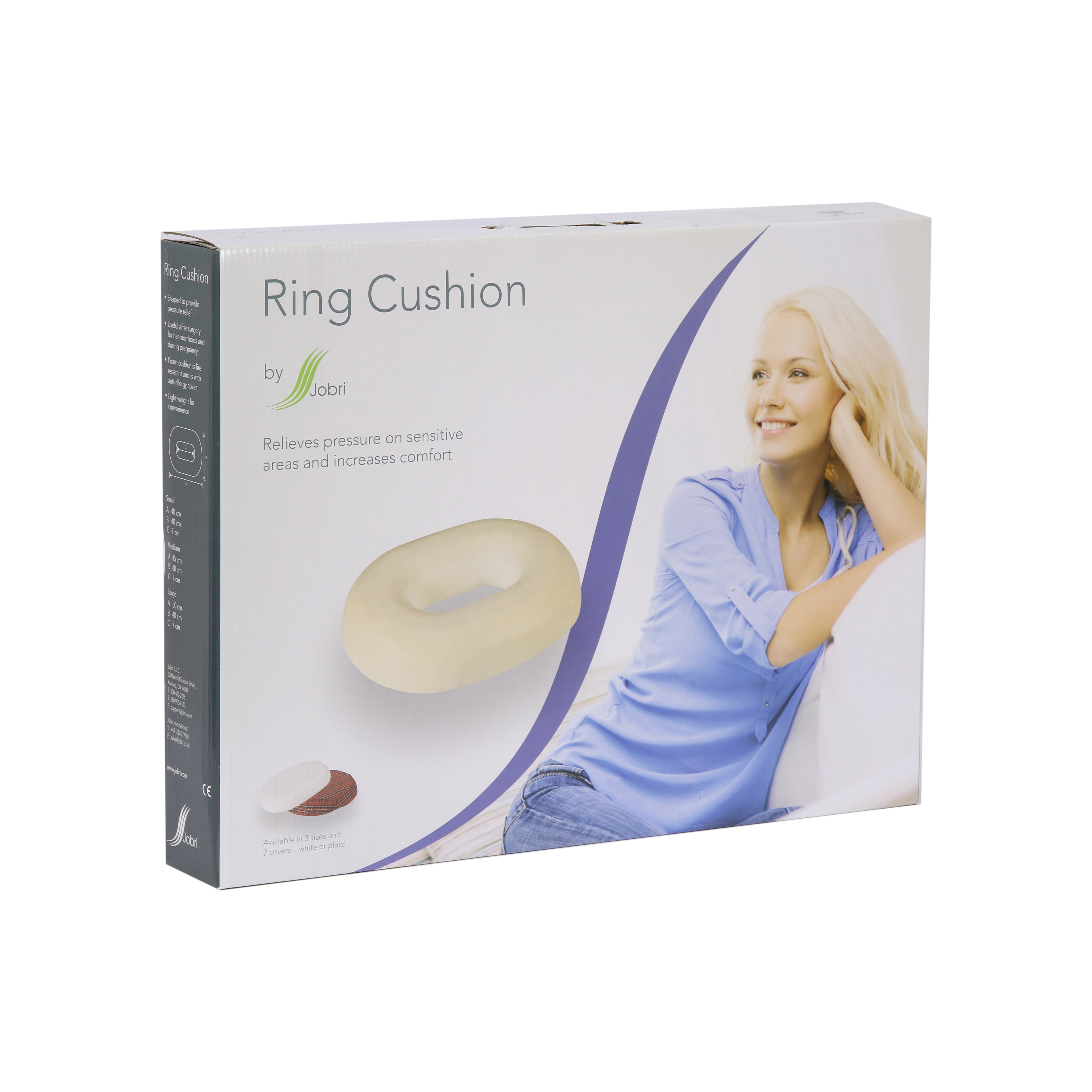 Jobri 18" Ring Cushion -White- Bh1018