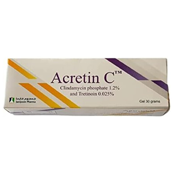Acretin C Gel (clindamycin + Tretinoin) For Acne, 30 G