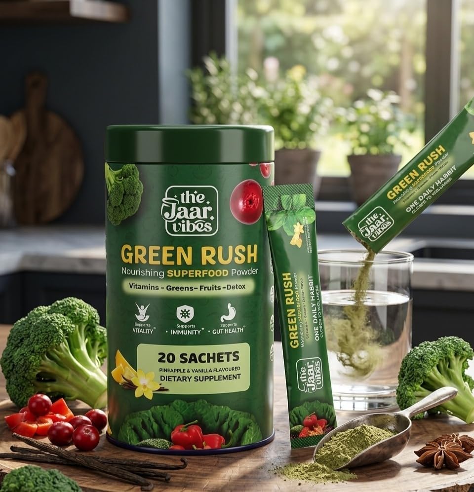Green Rush Superfood Powder 20 Sachets For Daily Greens & Nutritional Support
