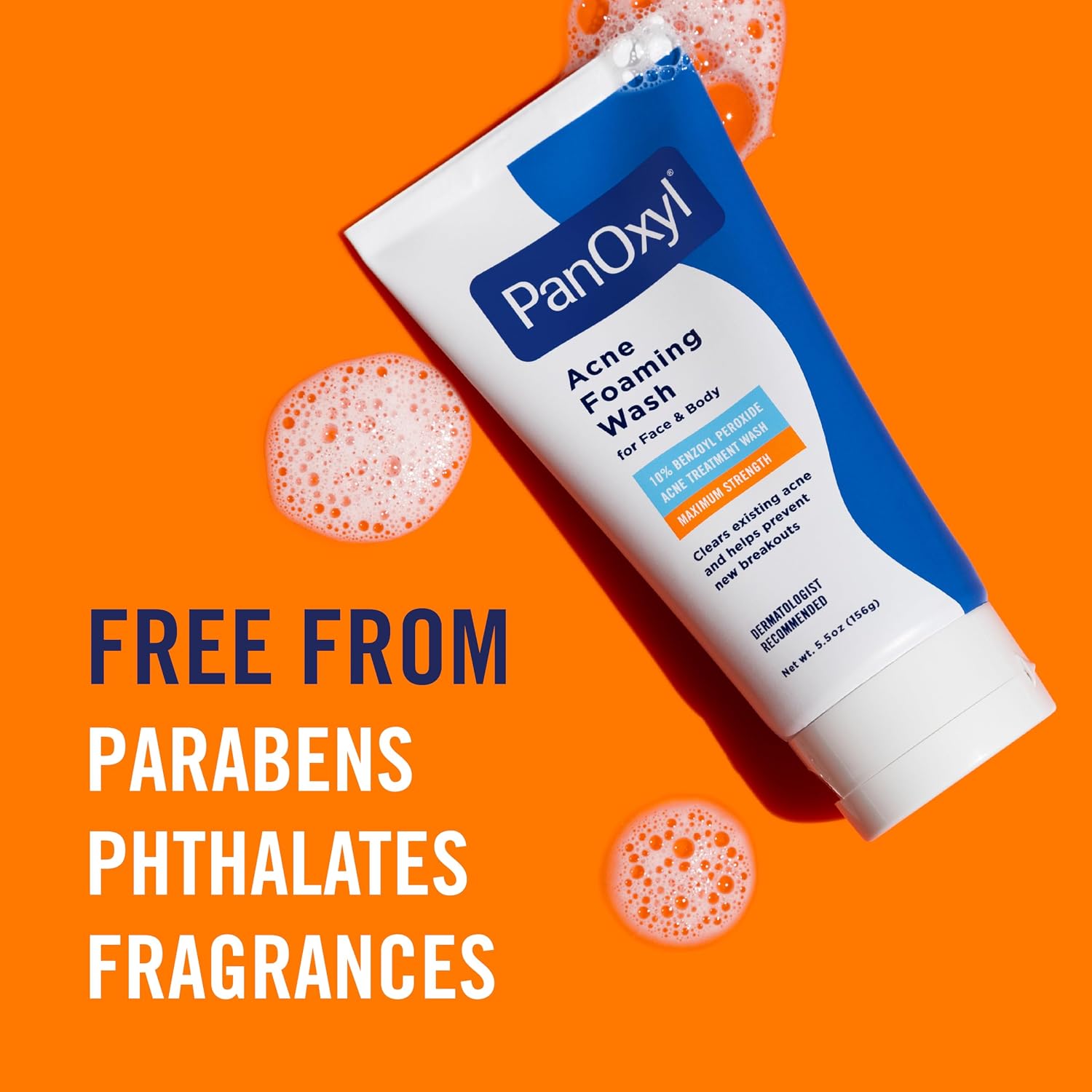 Panoxyl Acne Foaming Wash 10% Benzoyl Peroxide 156g – Clears Acne & Helps Prevent Breakouts