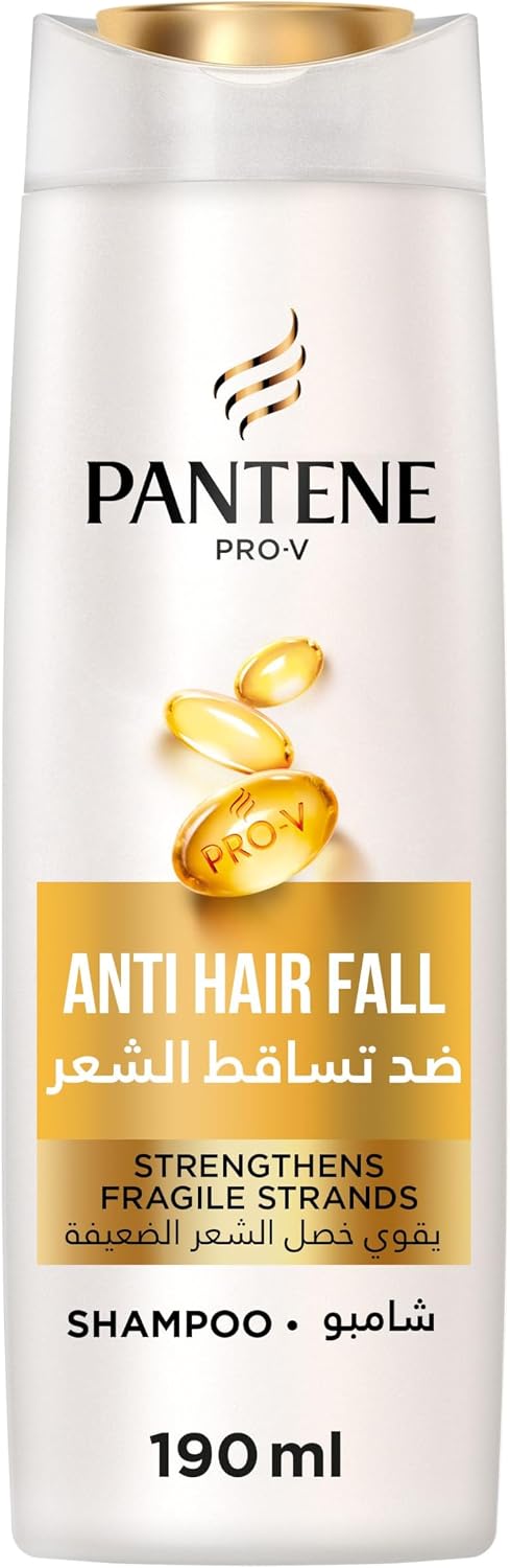 Pantene Pro-v Anti Hair Fall Shampoo 190ml – Strengthens Hair & Helps Reduce Breakage-related Hair Fall