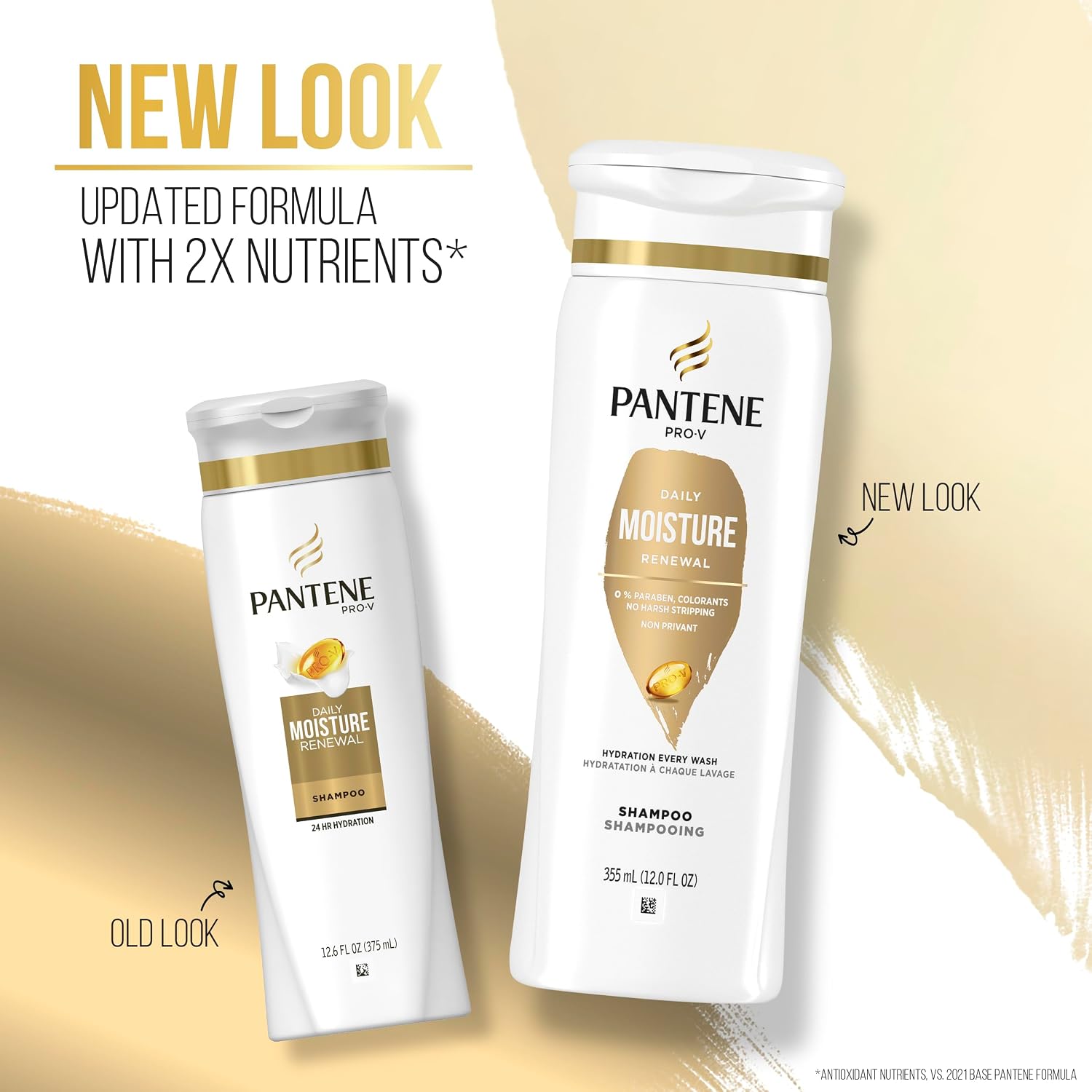 Pantene Pro-v Daily Moisture Renewal Shampoo 190ml – Hydrates & Softens Dry Hair