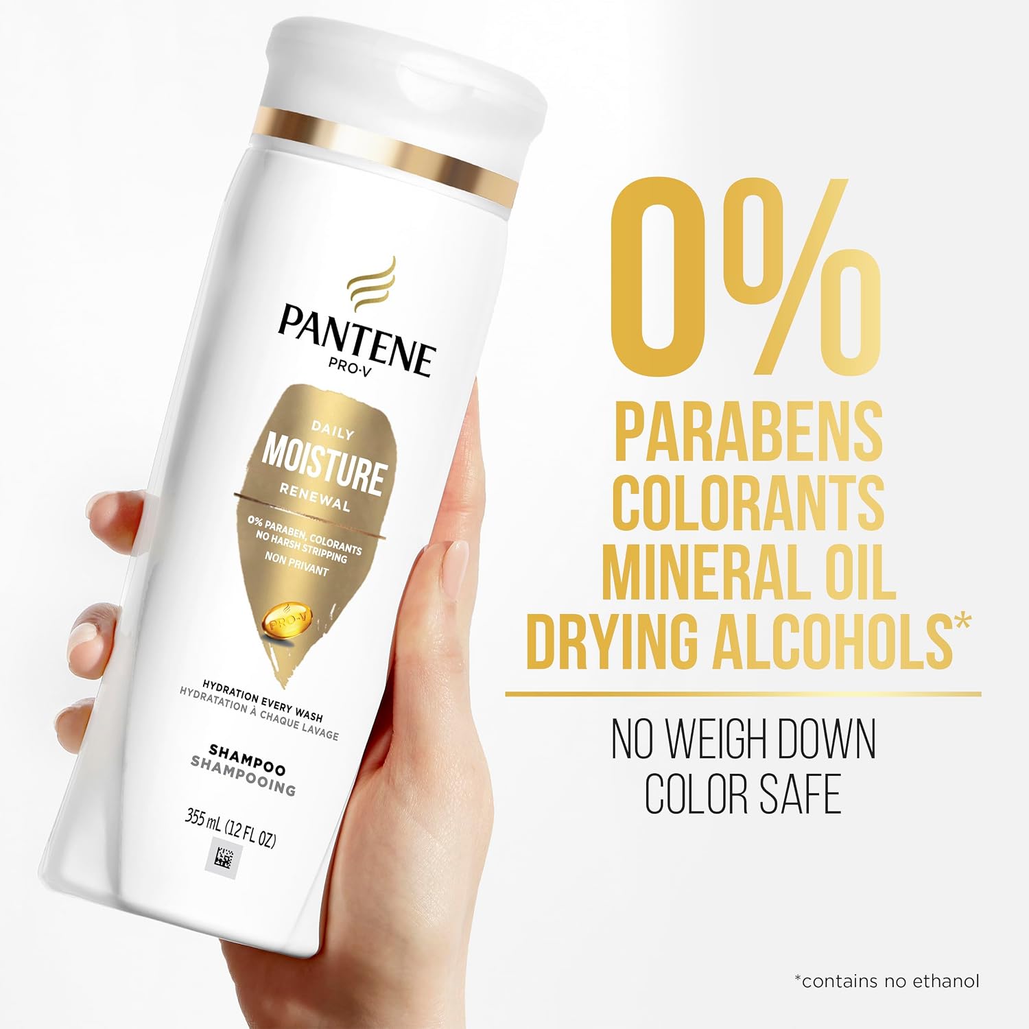 Pantene Pro-v Daily Moisture Renewal Shampoo 190ml – Hydrates & Softens Dry Hair