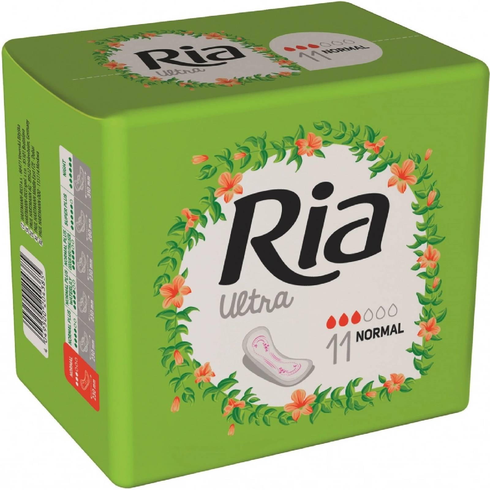 Paul Hartmann Ria Ultra Silk Normal Sanitary Pads, 11 Count (htc.7131126)