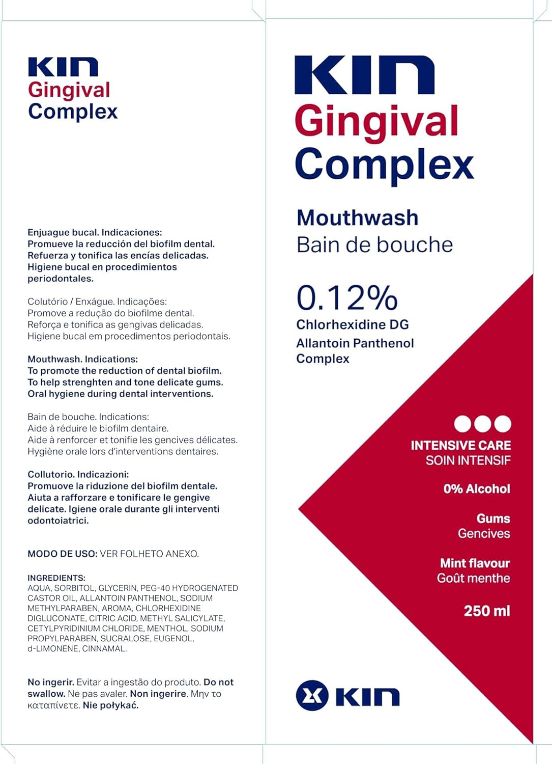 Kin Gingival Mouthwash For Gum Care & Oral Hygiene 250ml