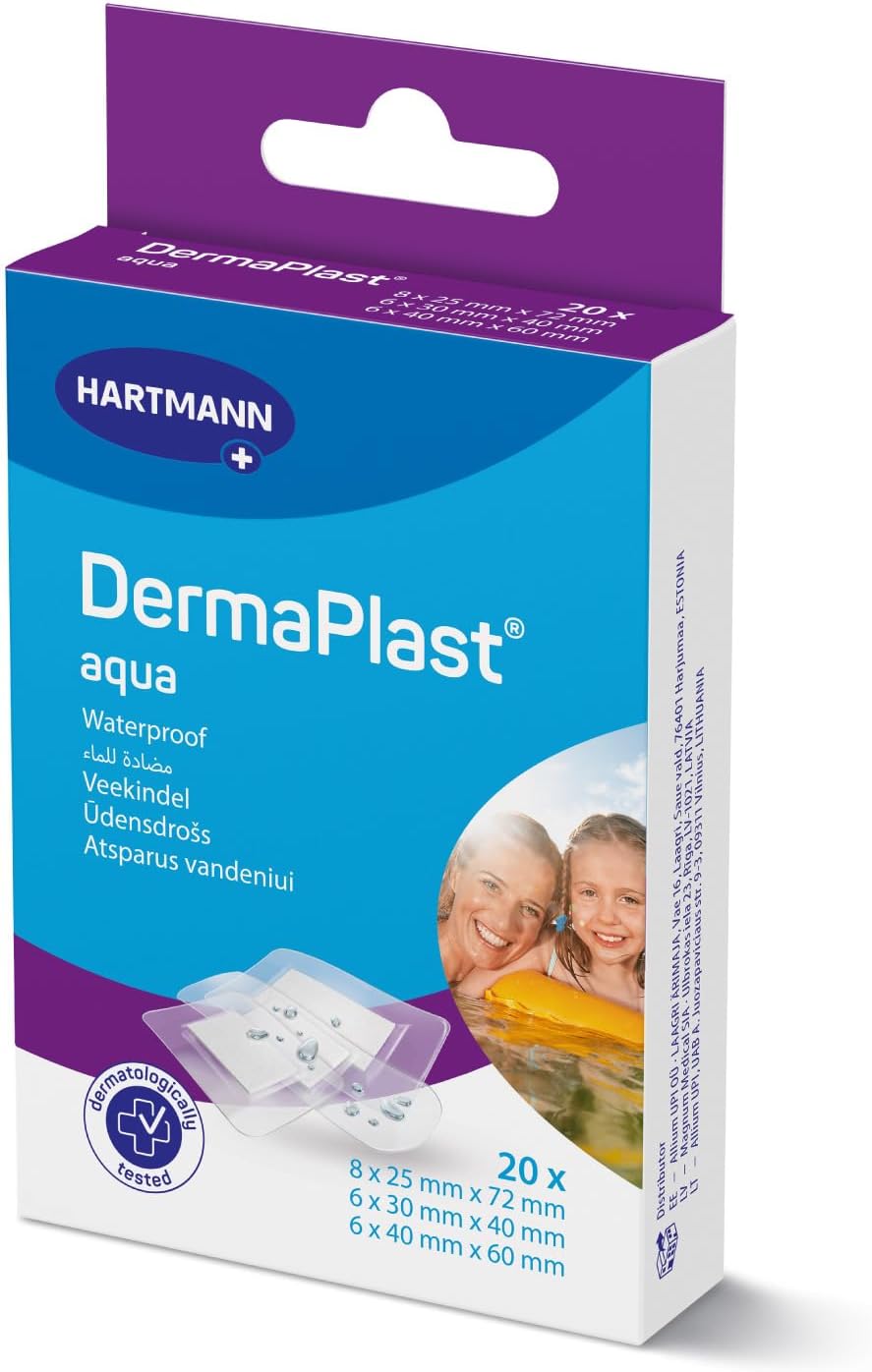 Hartmann Dermaplast Aqua Water-resistant Plasters Assorted (20 Pcs)