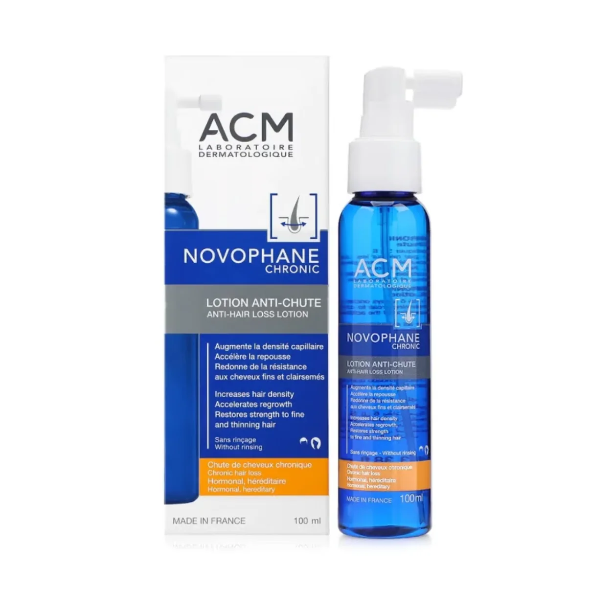 Acm Novophane Chronic Hair Loss Lotion 100ml For Hair Strength & Anti-hair Loss Care