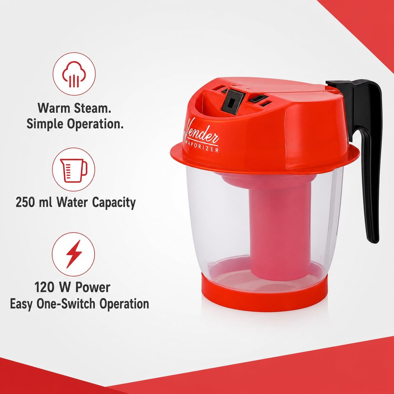 Wonder Vaporizer Steam Inhaler For Cold Relief, Nasal Congestion & Steam Therapy