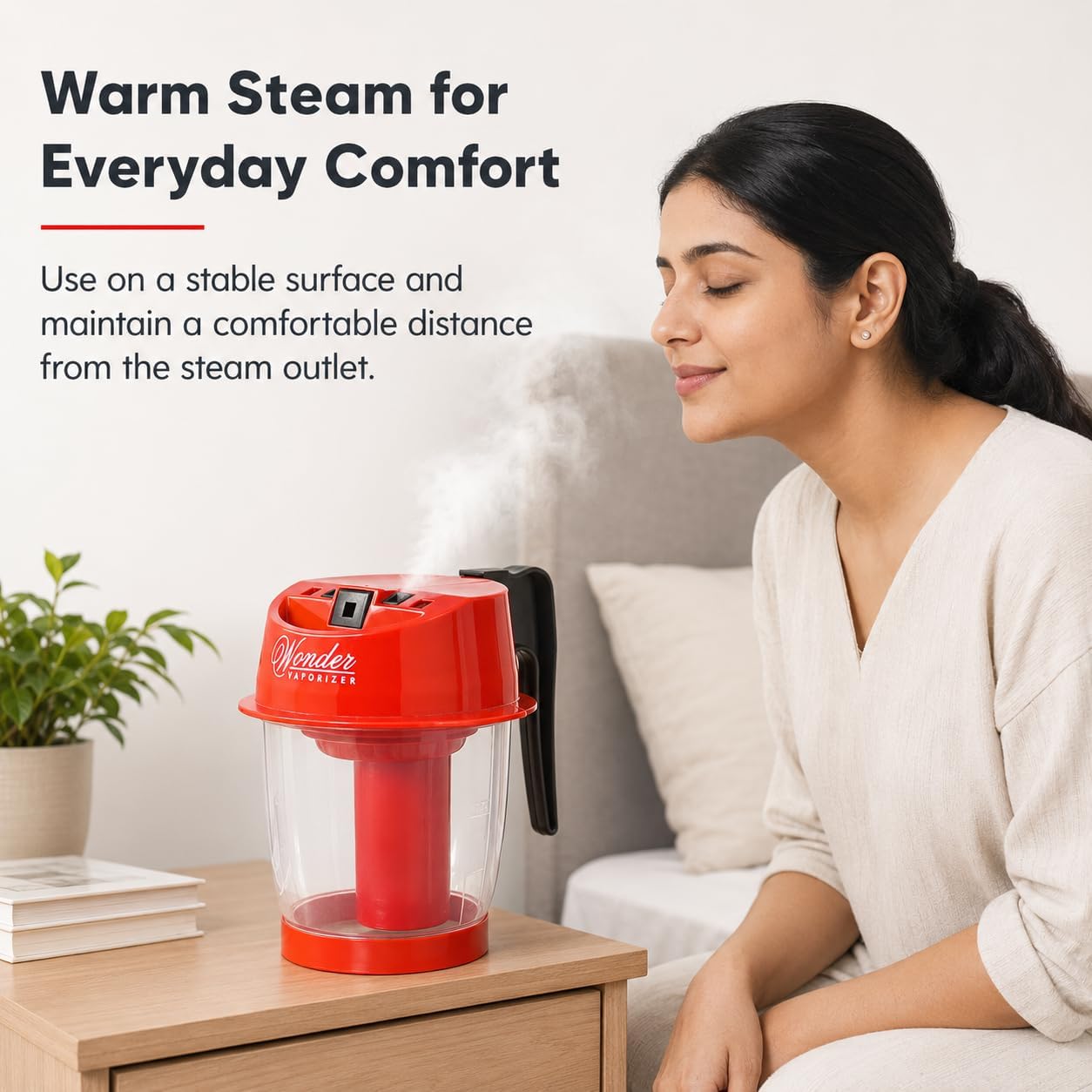 Wonder Vaporizer Steam Inhaler For Cold Relief, Nasal Congestion & Steam Therapy