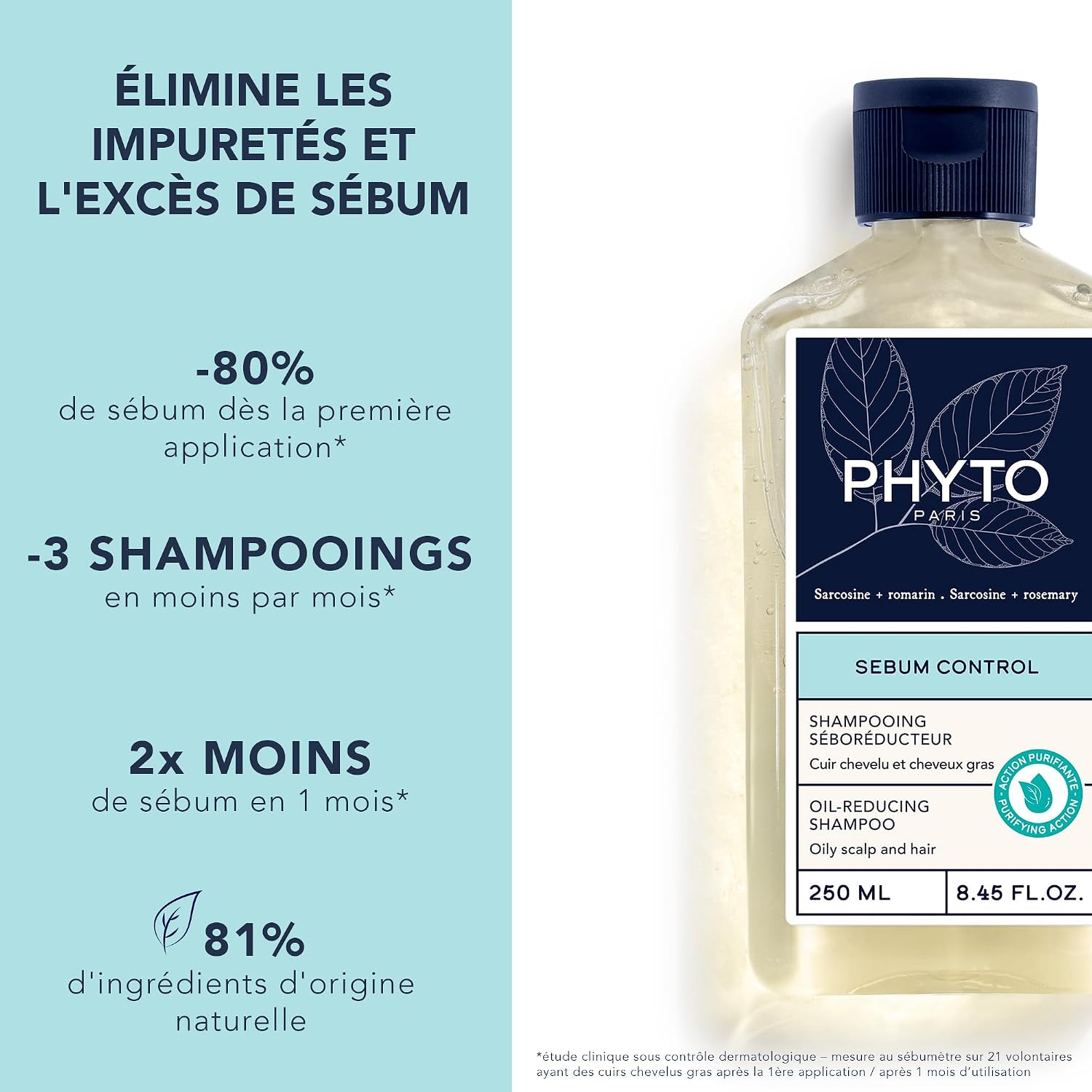 Phyto Oil-reducing Shampoo 250ml – Helps Control Excess Scalp Oil