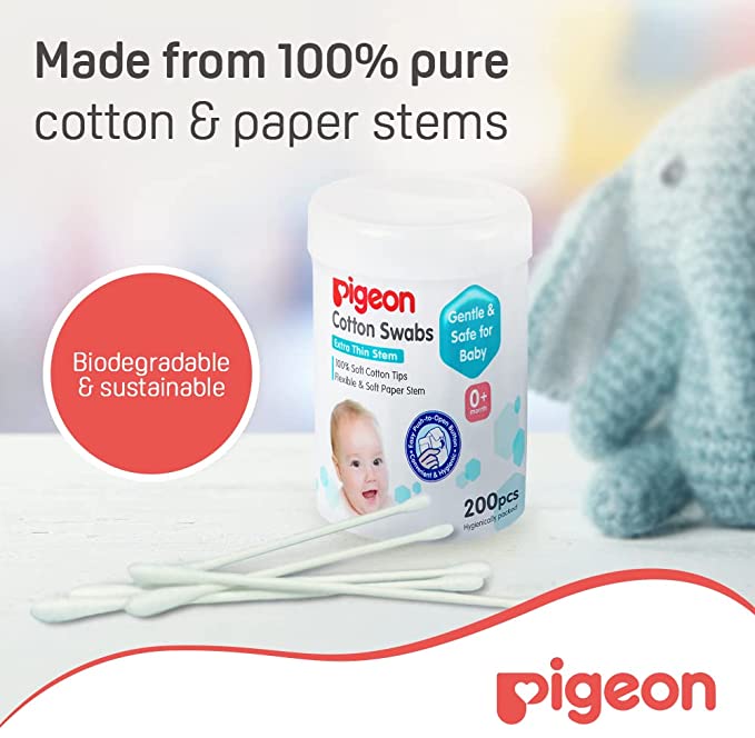 Pigeon Cotton Swabs- 200 Pack