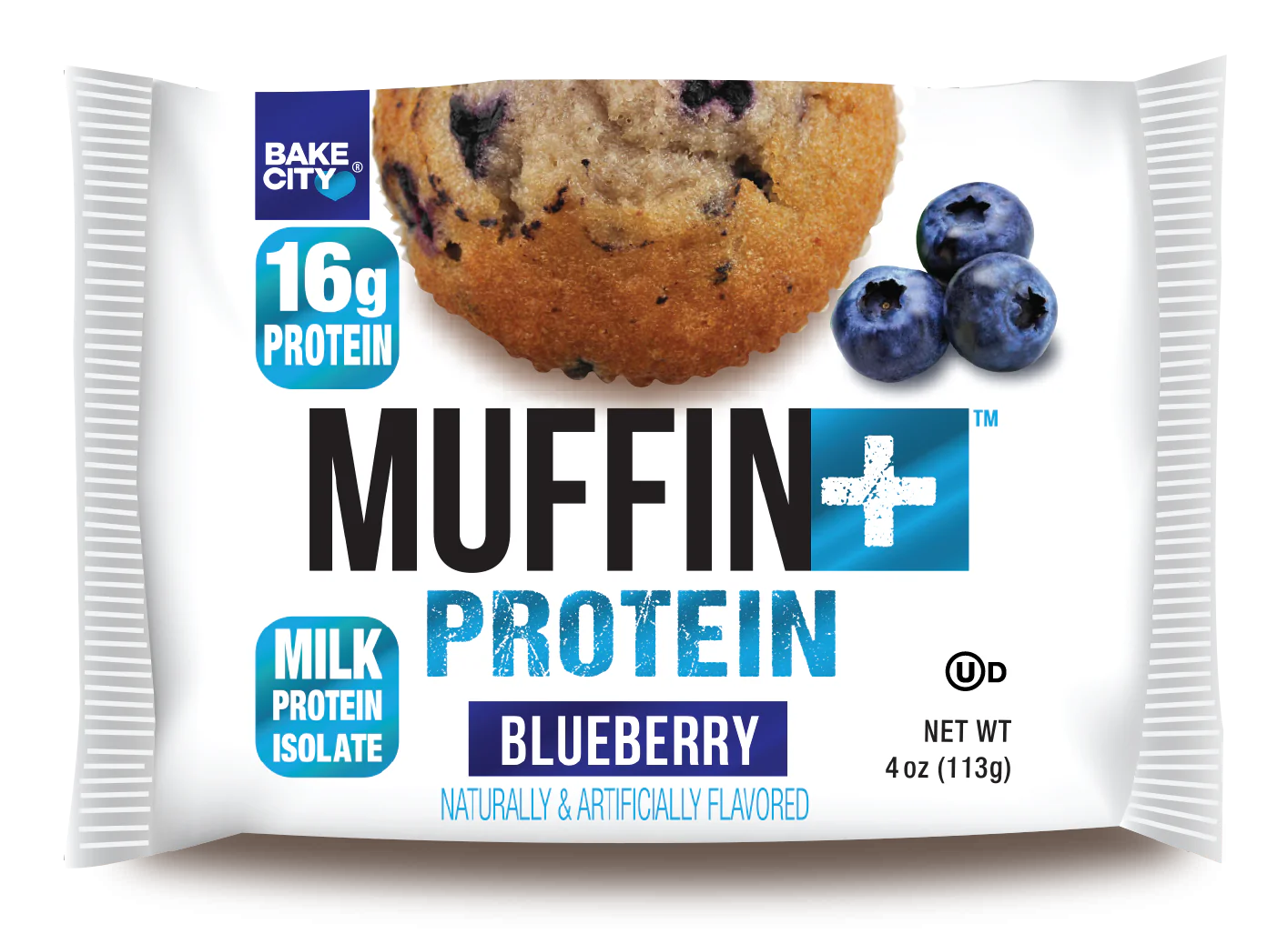 Bake City Usa Muffin+ Blueberry 16g Protein 4oz