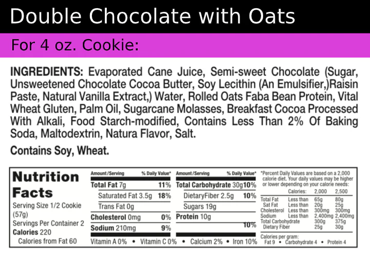 Bake City Double Choc Cookie 4oz