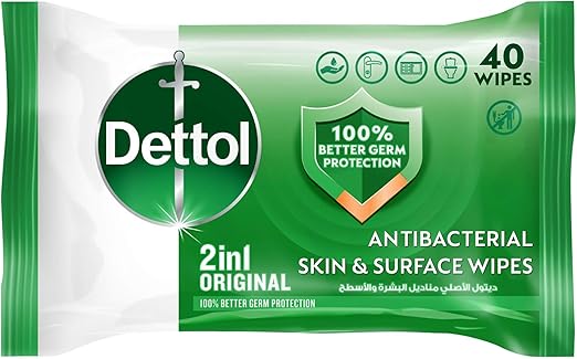 Dettol Antibacterial Surface Wipes, 40 Count