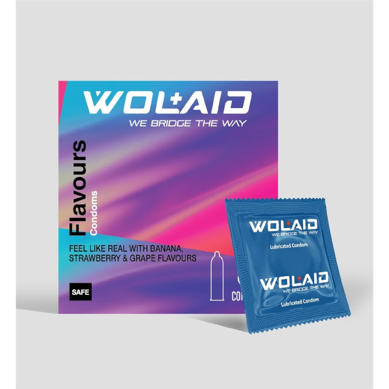 Wolaid Flavours Condoms, 3 Pieces (1091)