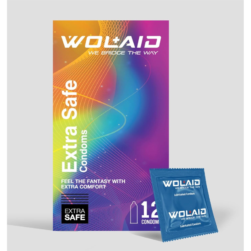 Wolaid Extra Safe Condoms, 12 Pieces (1084)