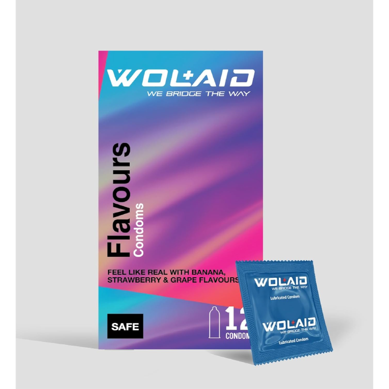 Wolaid Flavours Condoms, 12 Pieces (1086)