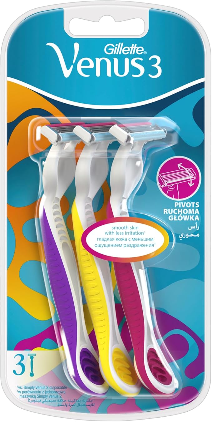 Gillette Venus Sv3 Plus Disposable Razor, Pack Of 1