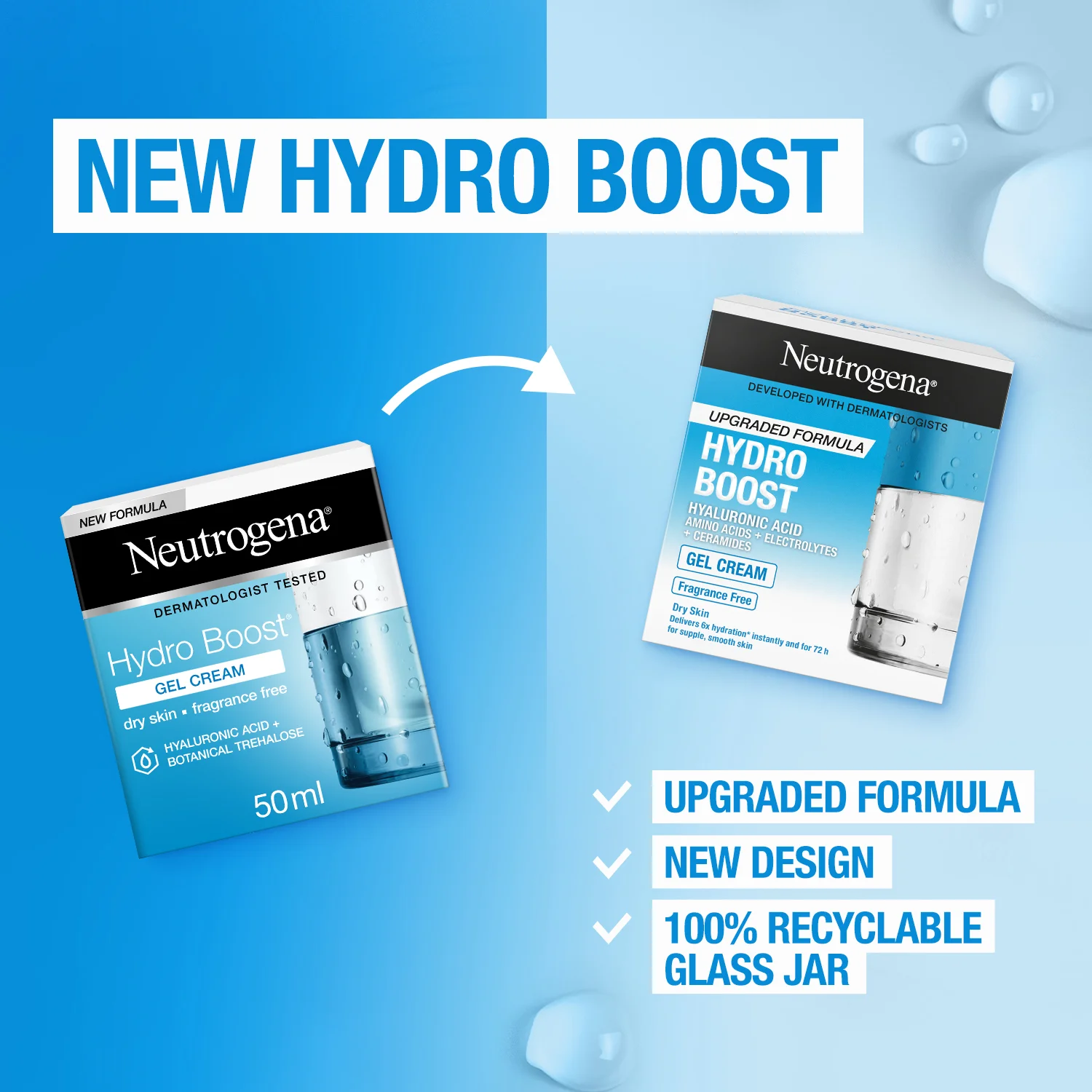 Neutrogena Hydro Boost Water Gel 50ml – Lightweight Hyaluronic Acid Hydration for Normal to Combination Skin