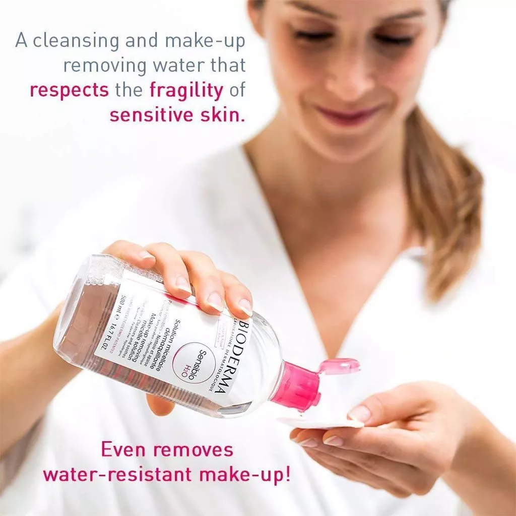 Bioderma Sensibio H2o Micellar Water 250ml For Sensitive Skin, Gentle Face & Eye Makeup Removal And Soothing Daily Cleansing