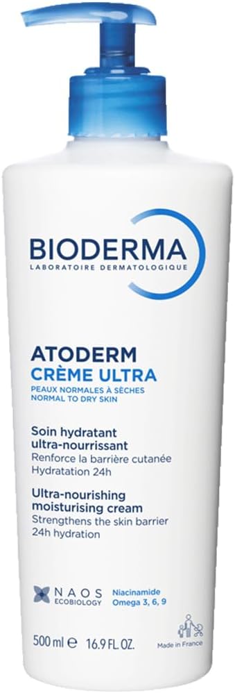Bioderma Atoderm Crème Ultra 500ml For Normal To Dry Sensitive Skin With Long-lasting Hydration