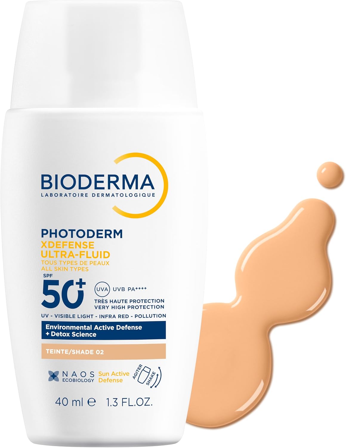 Bioderma Photoderm Xdefense Ultra-fluid Spf50+ Shade 2 40ml With Detox Science For Uv, Visible Light & Pollution Protection
