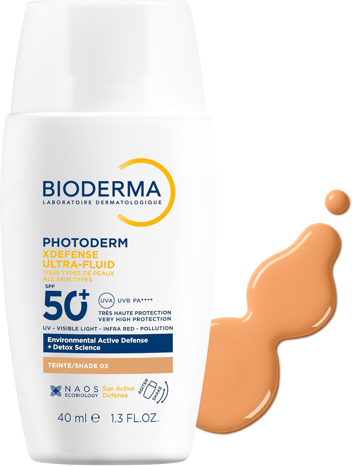 Bioderma Photoderm Xdefense Ultra-fluid Spf50+ Shade 3 40ml With Detox Science For Uv, Visible Light & Pollution Protection