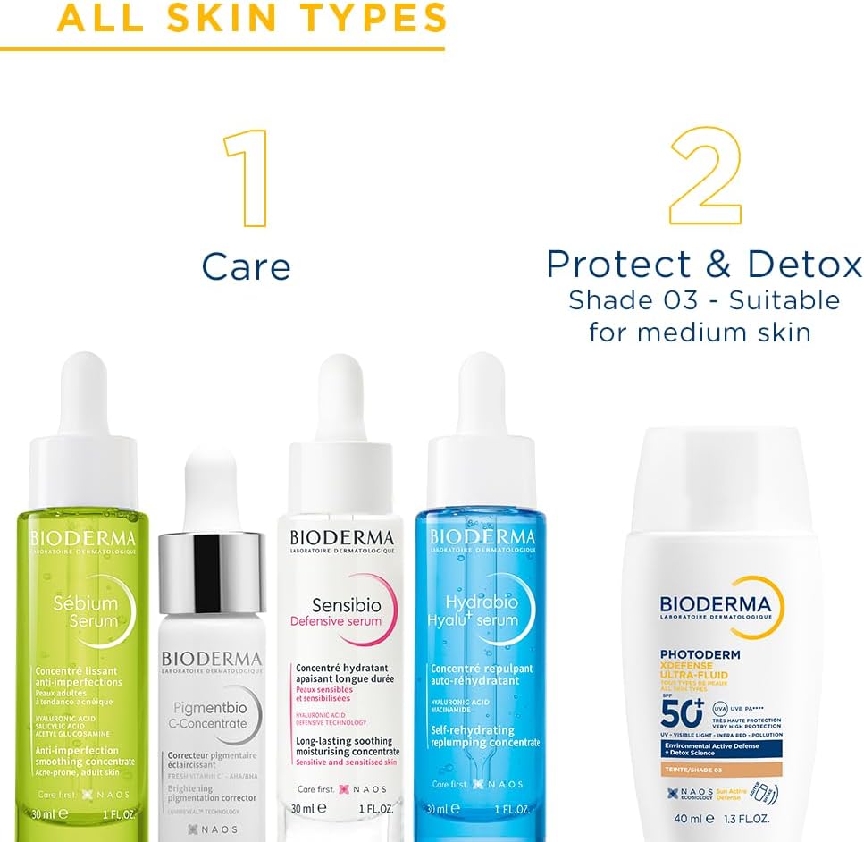 Bioderma Photoderm Xdefense Ultra-fluid Spf50+ Shade 3 40ml With Detox Science For Uv, Visible Light & Pollution Protection