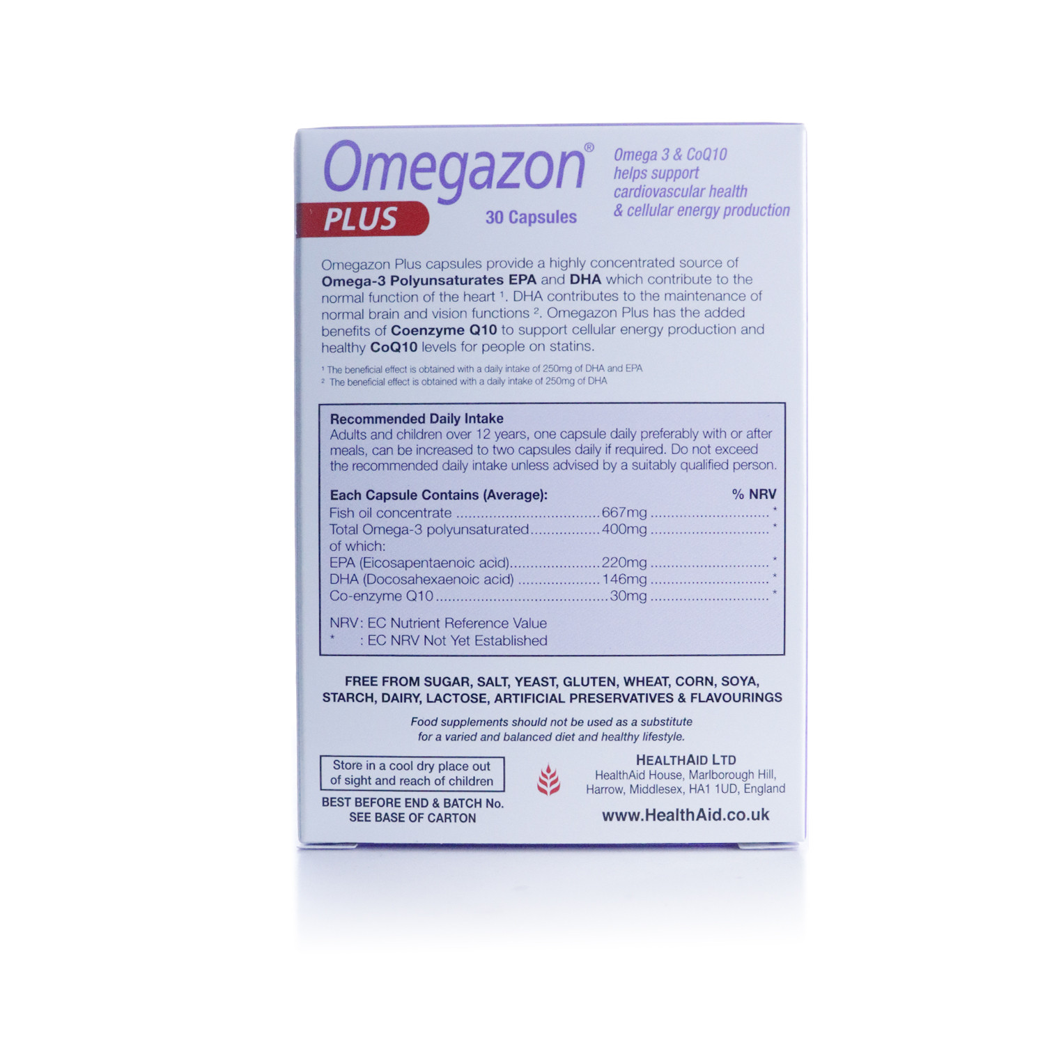 Omegazon Plus Omega-3 Fish Oil Capsules, 30 Count