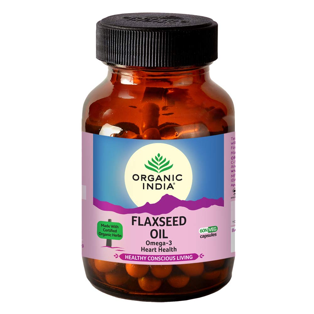 Organic India Flaxseed Oil Capsules (60 Caps)
