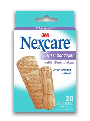 3M Nexcare&trade; Sheer Adhesive Bandages 658-20 Assorted