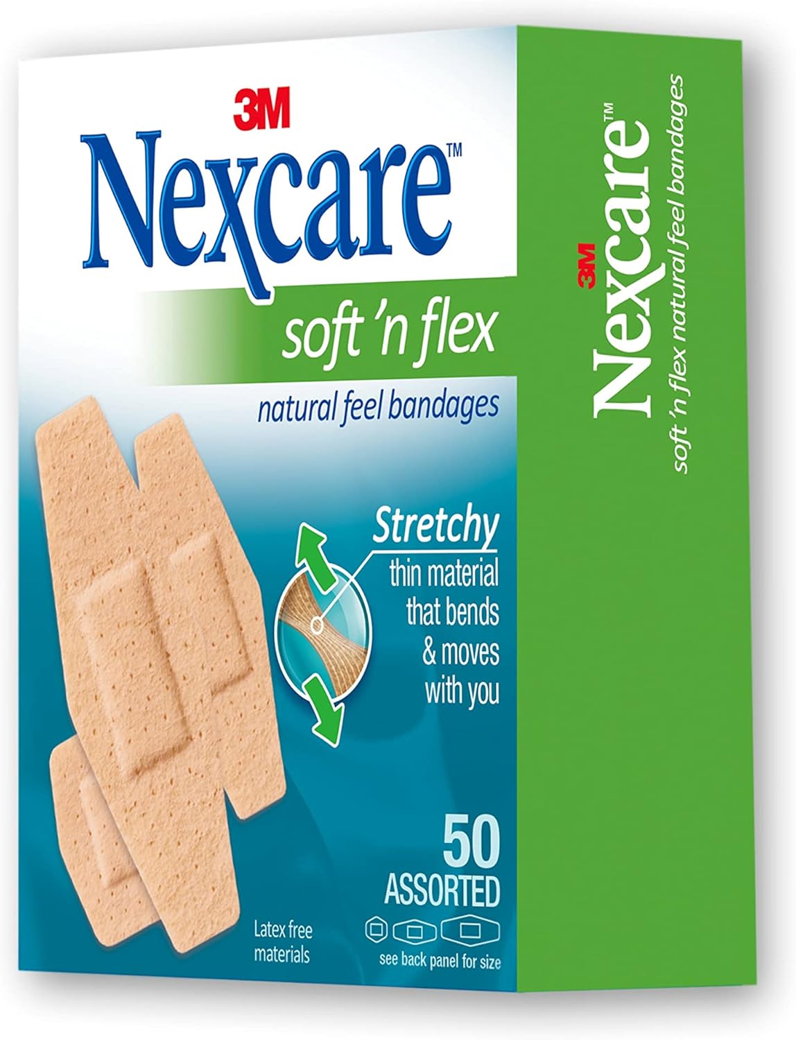 Nexcare Soft ‘n’ Flex Comfort Bandages Assorted 50’s (576-50d)